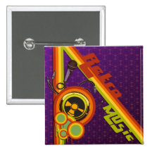 retro music funky vector art pin