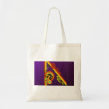 retro music funky vector art tote bag