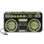 retro neon yellow boom box ghetto blaster boombox speaker system