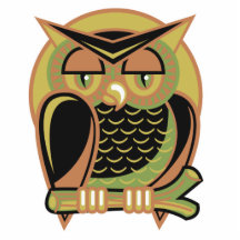 retro owl design photo cutout