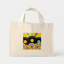 Retro Party Background Canvas Bag