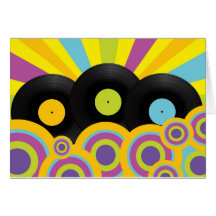 Retro Party Background Cards