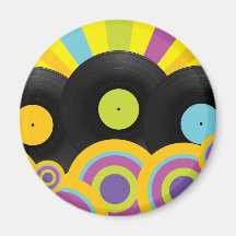 Retro Party Background Magnet