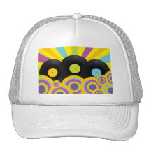 Retro Party Background Trucker Hats