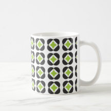 Retro Pattern in lime green mug