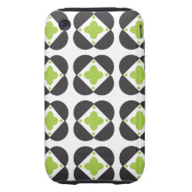 Retro Pattern in lime iPhone 3G/3GS iPhone 3 Tough Cover
