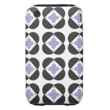 Retro Pattern in periwinkle iPhone 3G/3GS iPhone 3 Tough Cover