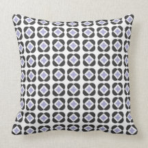 Retro Pattern Square Pillow in periwinkle