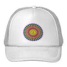 RETRO PEACE FLOWER TRUCKER HATS