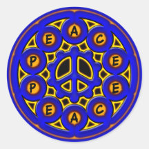 RETRO PEACE SIGN STICKER