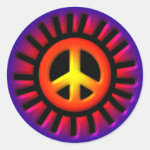RETRO PEACE SIGN STICKERS