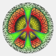 RETRO PEACE SIGN STICKERS