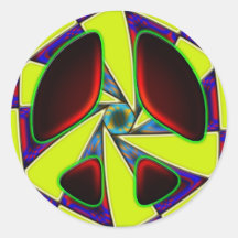 RETRO PEACE SIGN STICKERS