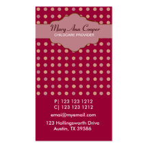 Retro Polkadots Classic Business Card Template