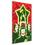 Retro Pop Art Soviet cam wrapped canvas Stretched Canvas Print