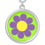 Retro Pop Flower Power Daisy Personalized Necklace