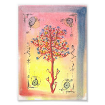 Retro Pop Rainbow Tree Photograph