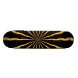 Retro Psychedelic Electric Swirl Skate Board Deck