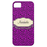 Retro Purple Crocodile Skin With Bling iPhone 5 Cases