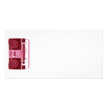 retro radio photo card