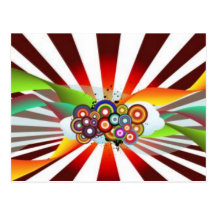 Retro Rainbow Postcards
