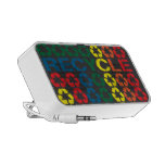 Retro Recycle Rainbow Doodle Speakers