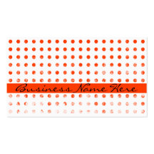 Retro Red Bright Polka Dot Business Card