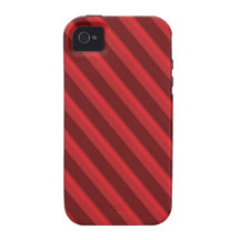 Retro Red Striped Pattern iPhone 4 Case