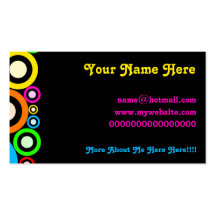 Retro Rings Wallpaper Business Card