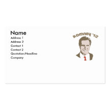 RETRO ROMNEY '12 BUSINESS CARD TEMPLATE