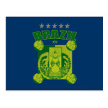 Retro Samba futebol faded artwork gifts Postcards
