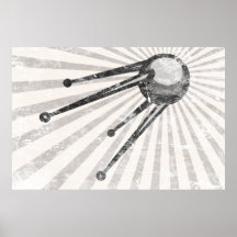 Retro satellite poster