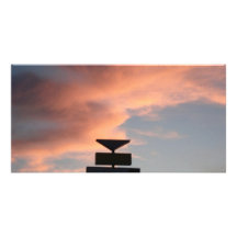 Retro sign 1950's route 66 custom photo card
