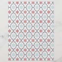 Retro Snowflakes Dual-sided Scrapbook Paper Full Color Flyer