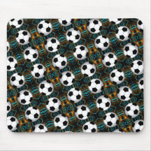 RETRO SOCCER BALLS MOUSEPAD