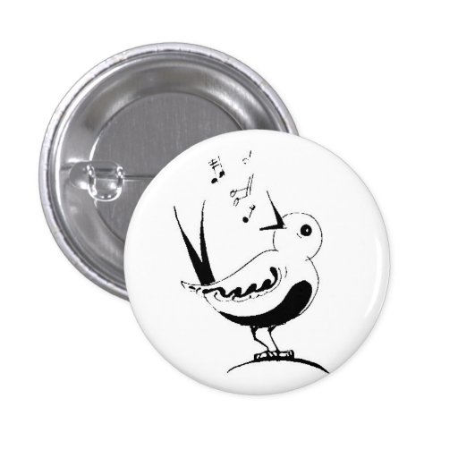 Retro song bird pin