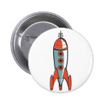 retro space rocket pin