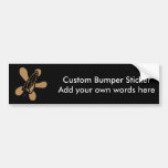Retro Splat Rocket Black Orange Bumper Stickers