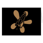 Retro Splat Rocket Black Orange Card