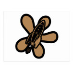 Retro Splat Rocket Black Orange Post Cards