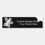 Retro Splat Rocket White Grey Bumper Sticker