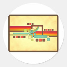 Retro Squares Sticker