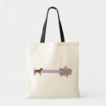 Retro Star Black & Tan Coonhound Canvas Bag