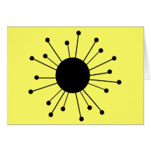 Retro Starburst Greeting Card