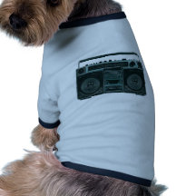retro stereo doggie t-shirt