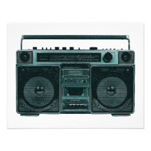 retro stereo invitation