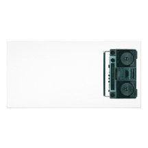retro stereo photo card