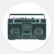 retro stereo sticker