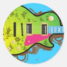 Retro Sticker - Guitar