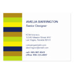 Retro stripes navy creative professional large business card template